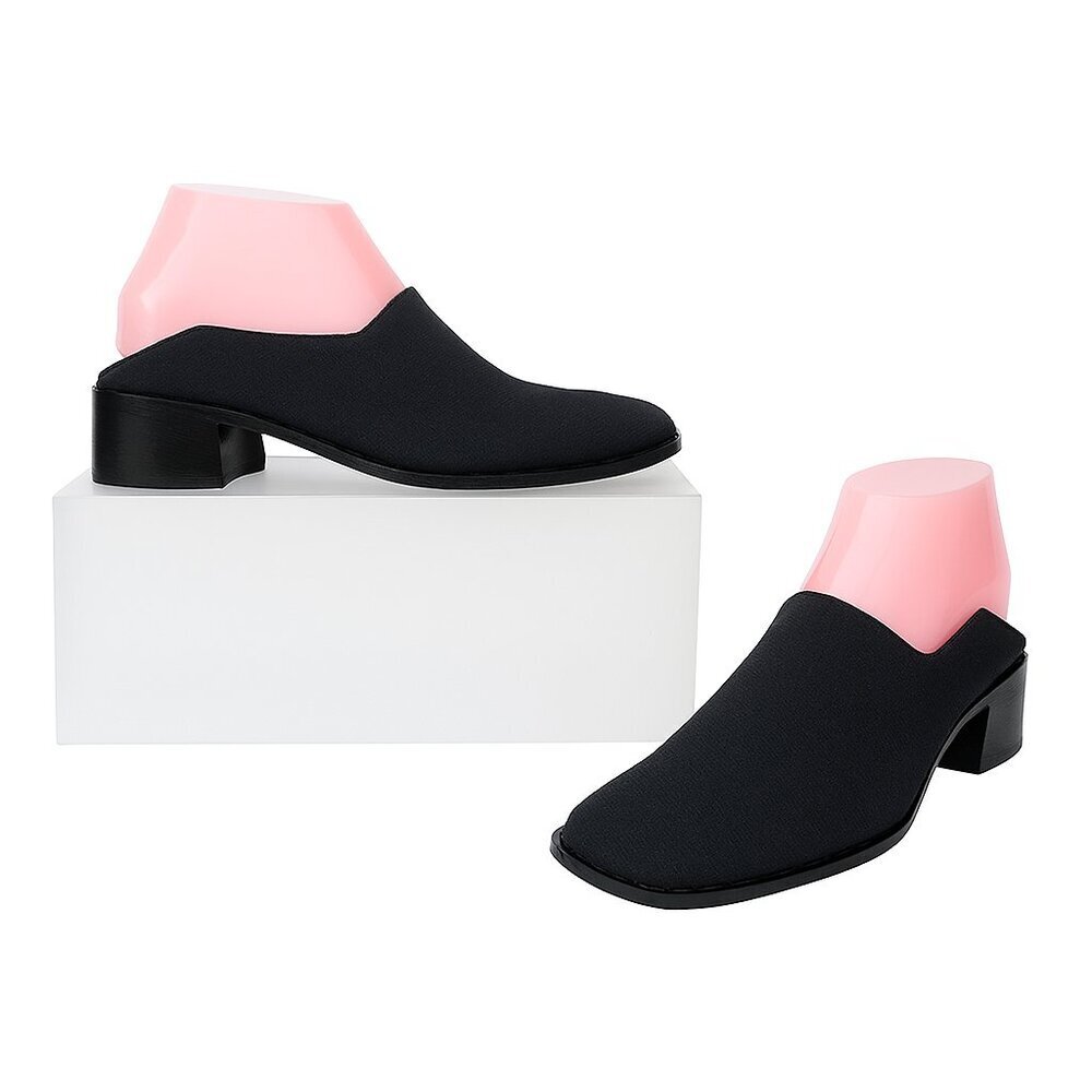 Donald J Pliner Alexa Black Backless Slip-On Mules Shoes • Size 7.5 M Minimalist